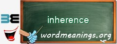 WordMeaning blackboard for inherence